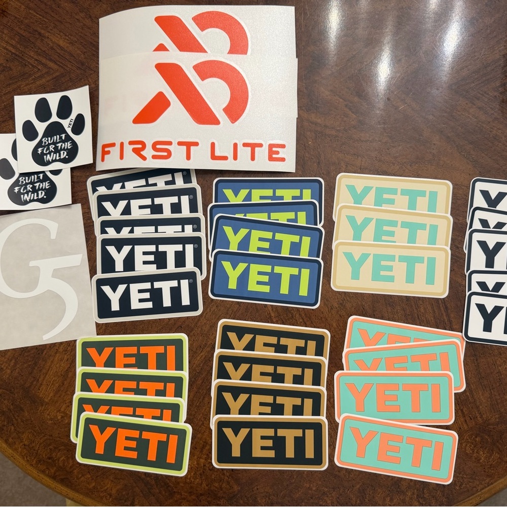 Yeti, First Lite, DU Sticker LOT